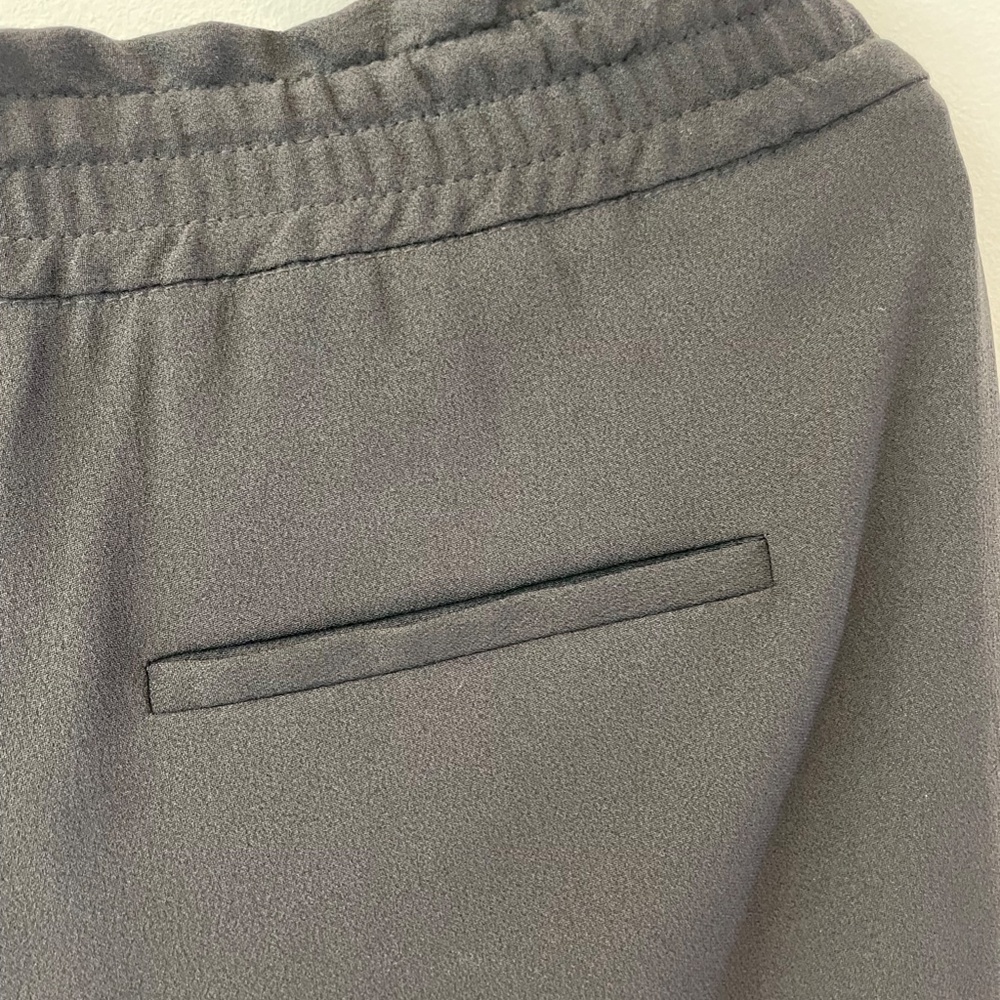 Zara Basic Black Drawstring Paper Bag Tapered Pan… - image 6